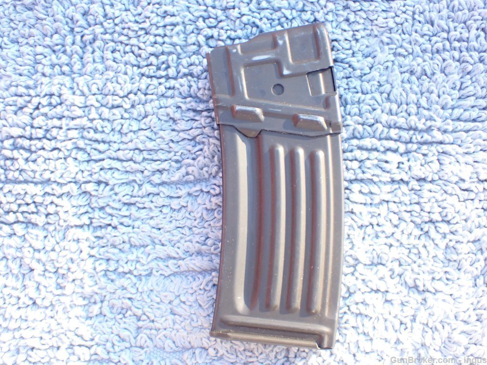 HK 93 FACTORY 5.56 223REM 25RD MAGAZINE L.E. RESTRICTED MARKED EXCELLENT-img-1