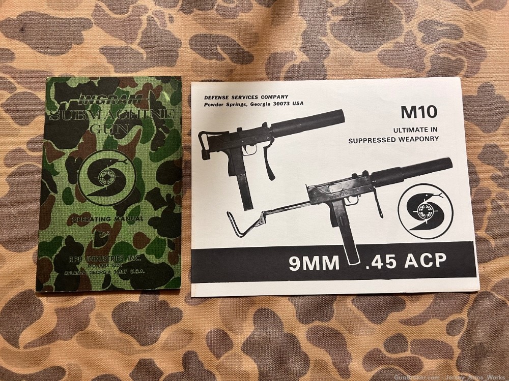 VTG Org . RPB Ingram M10 M11 Manual Defense Services Brochure MAC-10 Cobray-img-2