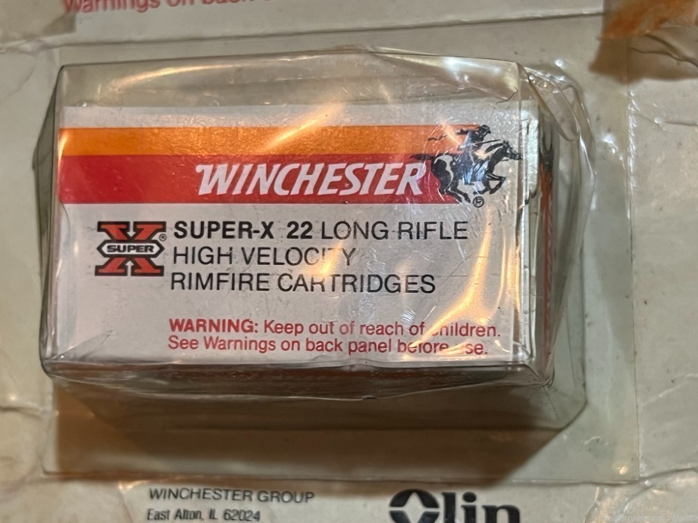 2 RARE VINTAGE 22LR WINCHESTER SUPER X IN BLISTER PACKS FROM TARGET / 100RD-img-1