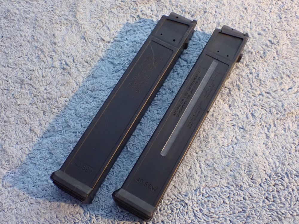 (2 TOTAL) HK UMP .40S&W FACTORY 30RD MAGAZINE L.E. MARKED RESTRICTED-img-0