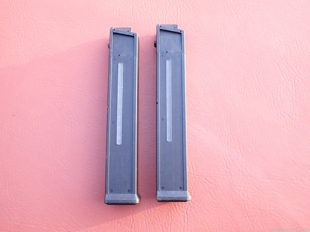 (2 TOTAL) HK UMP 45 FACTORY 45ACP 25RD MAGAZINE L.E. MARKED RESTRICTED-img-1