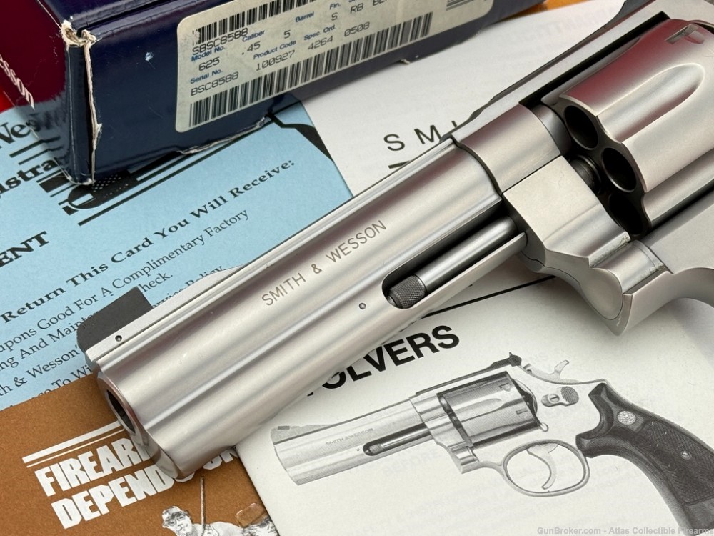 SCARCE 1994 Smith & Wesson 625-4 Stainless 45ACP 5" - Pristine / NIB!-img-2