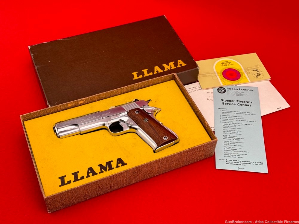 Stoeger / LLAMA Model C-VIII Automatic Pistol 5" Chrome .38 Super - OG Box!-img-21