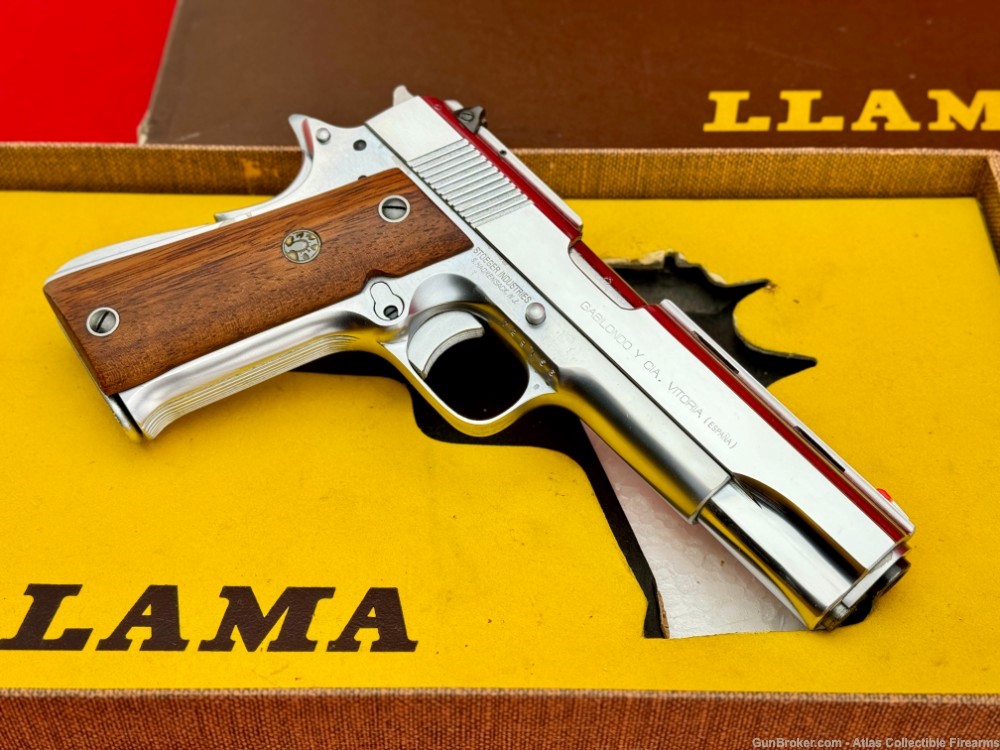 Stoeger / LLAMA Model C-VIII Automatic Pistol 5" Chrome .38 Super - OG Box!-img-6
