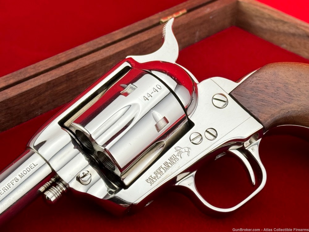 Colt SAA Sheriff's Model 3" 44 CAL |*RARE NICKEL & DUAL CYLINDER*| 1 of 633-img-3