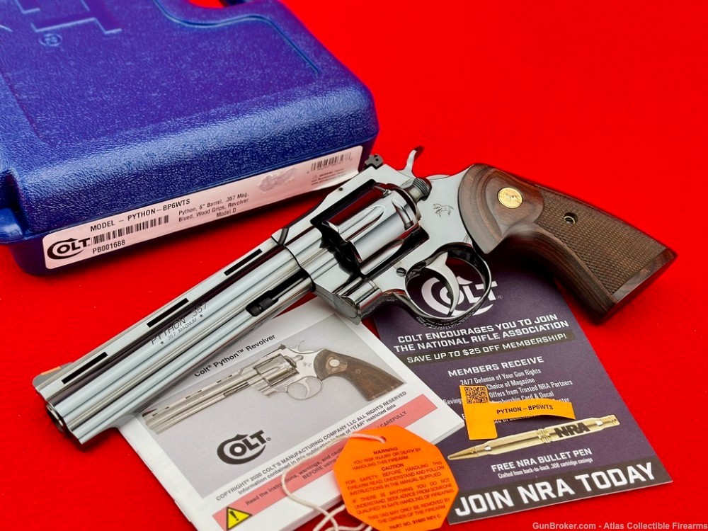 2023 Colt Python 6" Polished Blue 357 Magnum - Complete NIB!-img-0