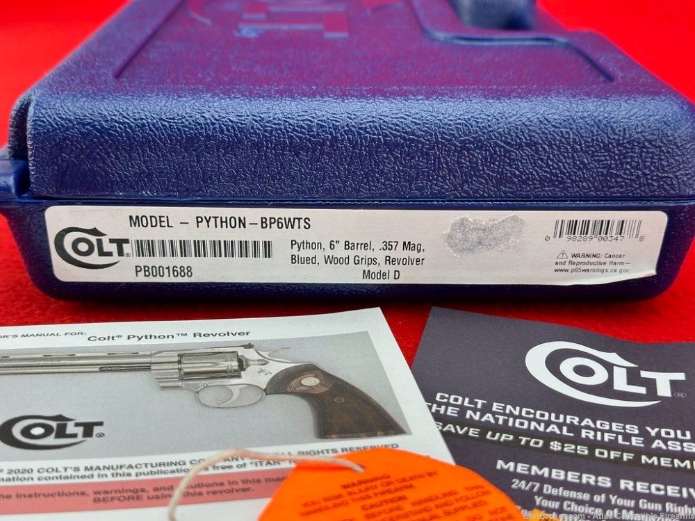 2023 Colt Python 6" Polished Blue 357 Magnum - Complete NIB!-img-19