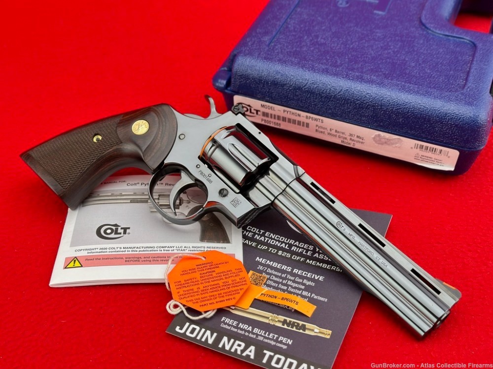 2023 Colt Python 6" Polished Blue 357 Magnum - Complete NIB!-img-5