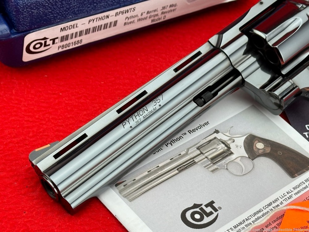 2023 Colt Python 6" Polished Blue 357 Magnum - Complete NIB!-img-2