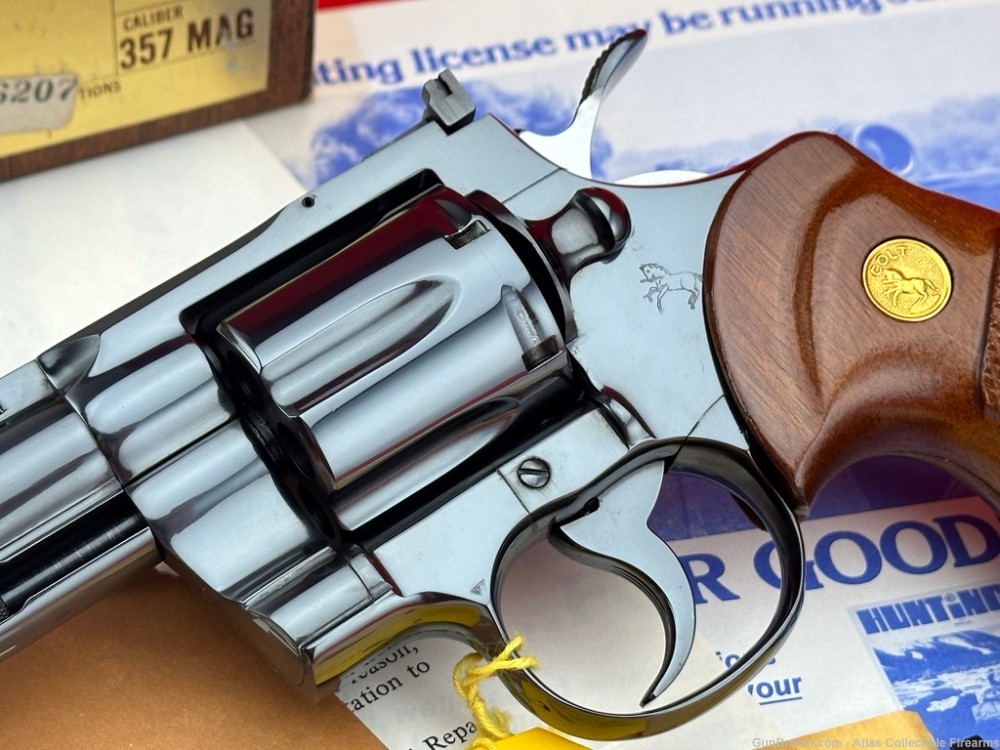 MINT 1975 Colt Python 6" 357 Magnum |*FACTORY DELUXE ROYAL BLUE*| ANIB!-img-4