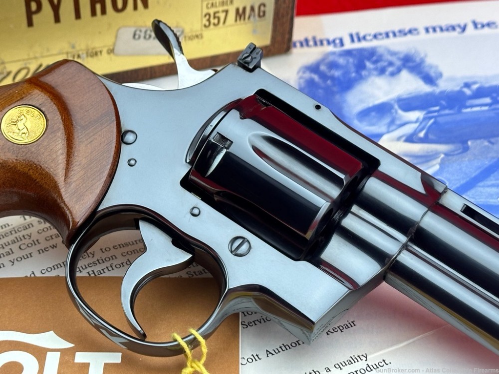 MINT 1975 Colt Python 6" 357 Magnum |*FACTORY DELUXE ROYAL BLUE*| ANIB!-img-9