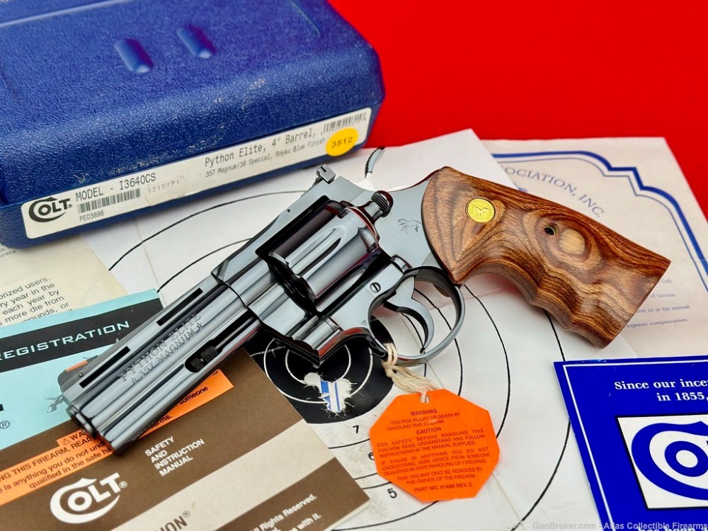 Custom Shop 1999 Colt Python Elite 4" 357 Magnum |*DELUXE ROYAL BLUE*|-img-0