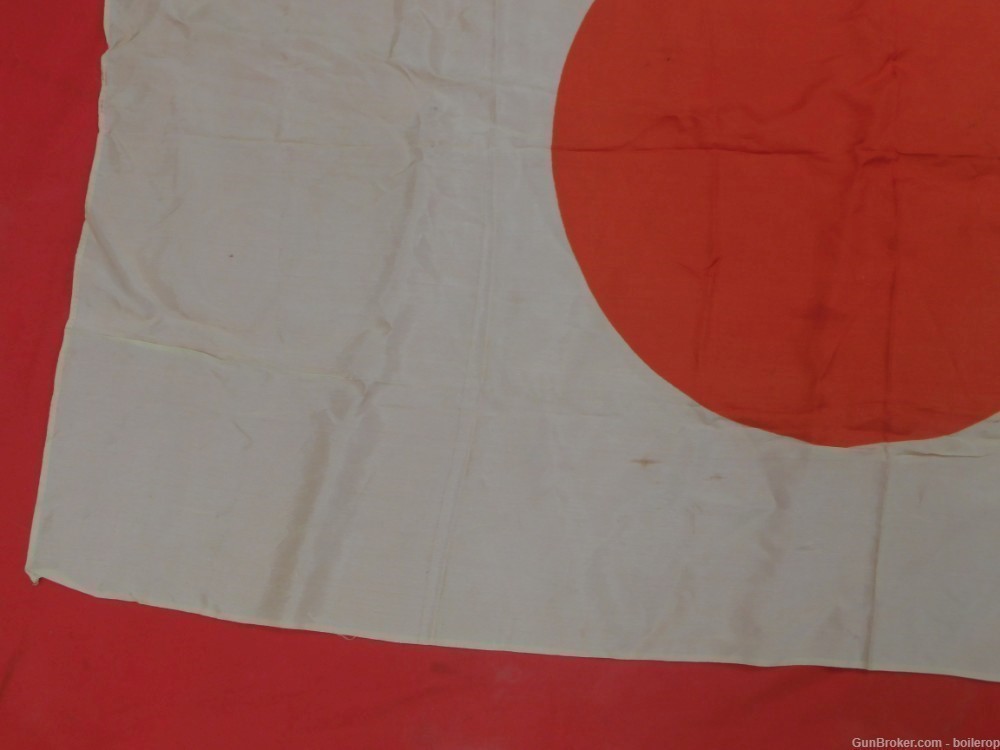 Beautiful Japanese Meatball flag Kanji marked Rare WW2 Silk Arisaka 99 38 -img-4