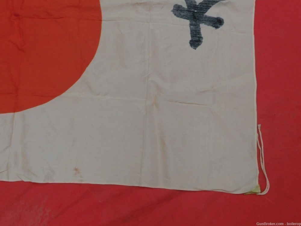 Beautiful Japanese Meatball flag Kanji marked Rare WW2 Silk Arisaka 99 38 -img-9