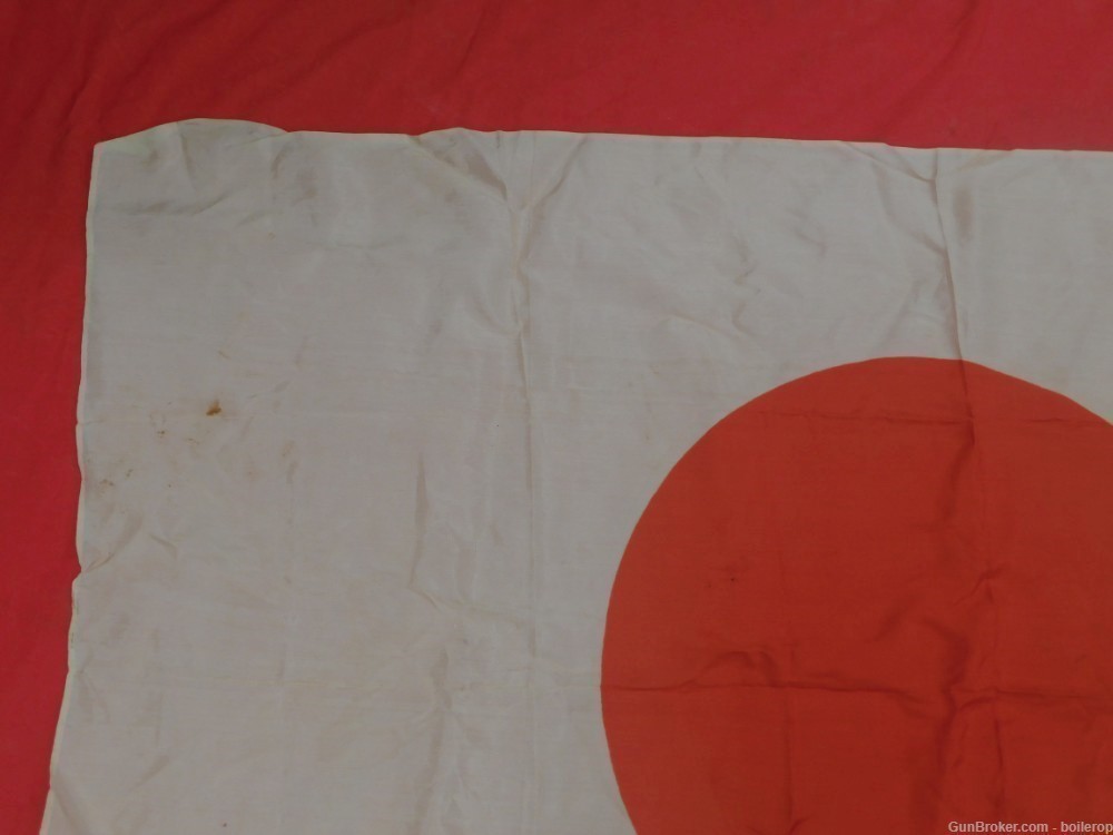 Beautiful Japanese Meatball flag Kanji marked Rare WW2 Silk Arisaka 99 38 -img-5