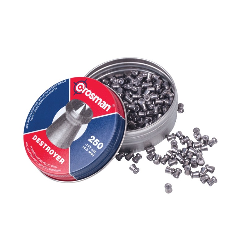 CROSMAN Destroyer 177Cal 250/Pack Pointed with Dished Rim Pellets (DS177)-img-1