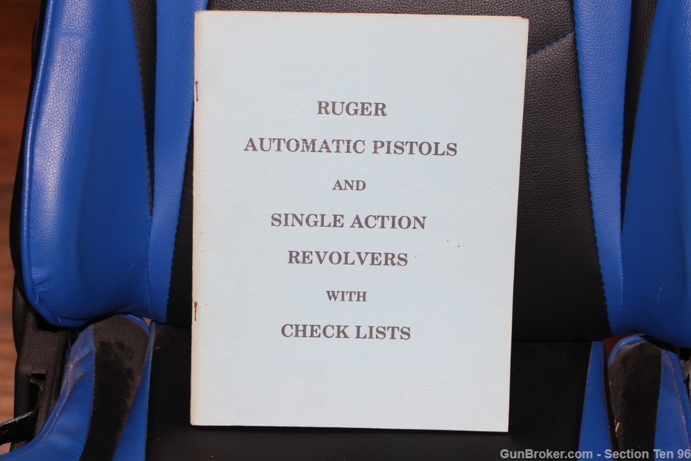 Ruger automatic pistols and single action revolvers with check list-img-0