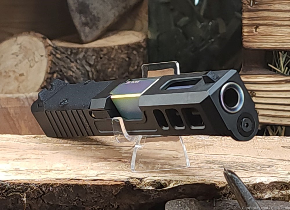 Clint Corbin For Glock 26 Gen 3 Complete Slide Blk Cera 3w RMR Cool Barrel-img-0