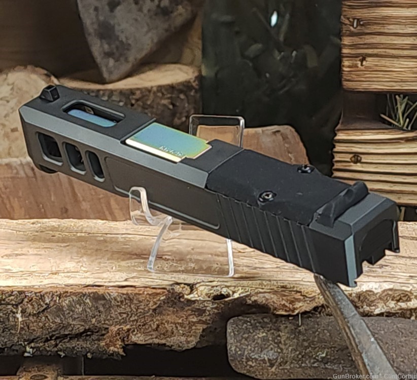 Clint Corbin For Glock 26 Gen 3 Complete Slide Blk Cera 3w RMR Cool Barrel-img-6