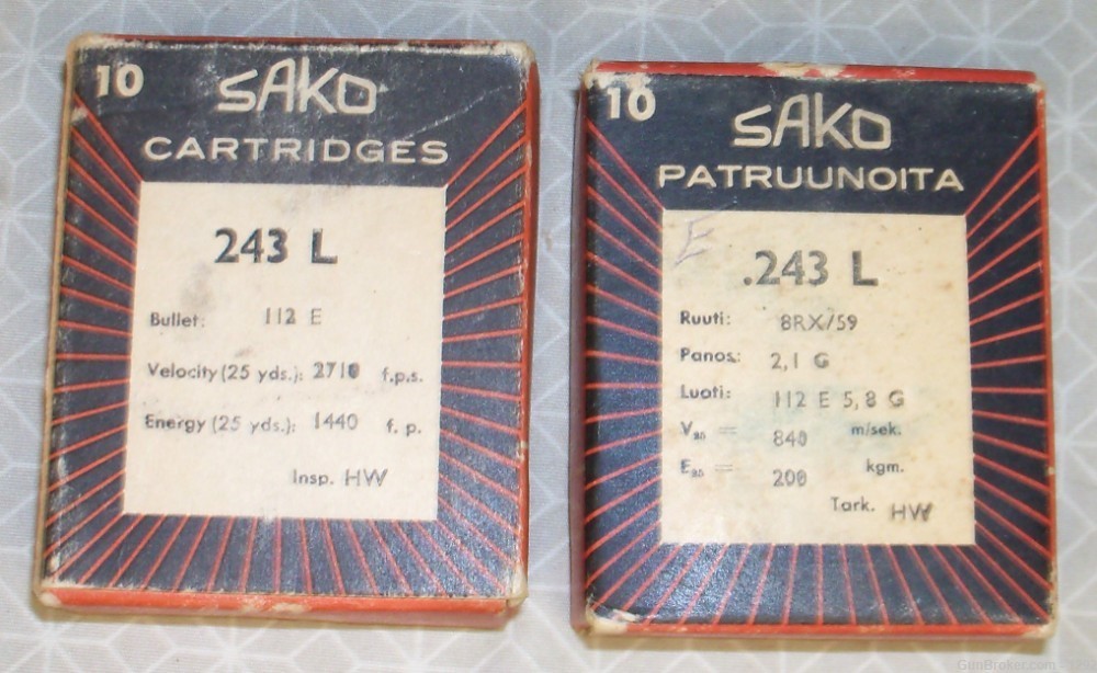 243 SAKO Finland 10 round boxes mostly brass-img-0
