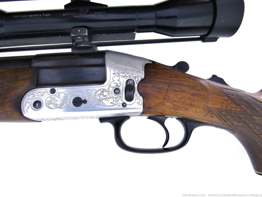 1966 German Heym 22S Combination Gun 16GA & .222Rem  Q&R NR Penny Start-img-5
