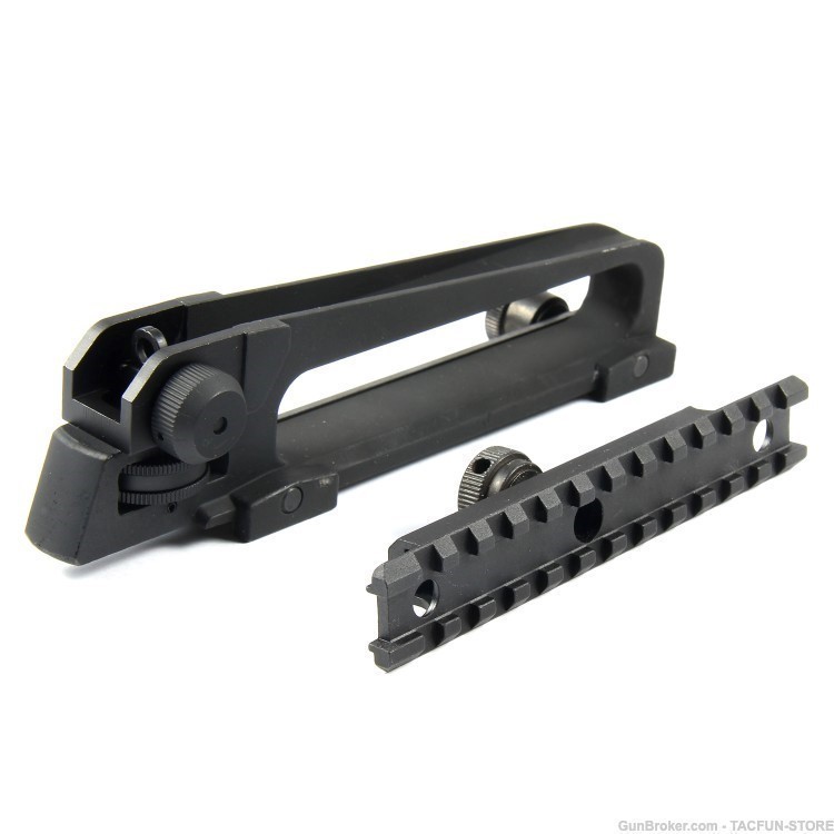 AR15 Carry Handle w/ Rear Sight + 20mm Top Rail See Through Scope Mount-img-1