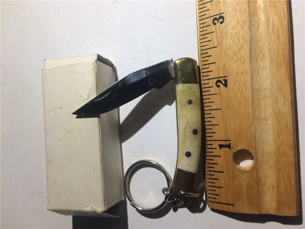 Bone Handle Pocket Knife    with  Key  Ring-img-0
