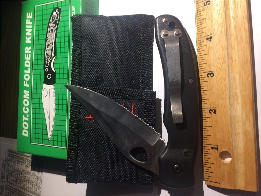 DOT.COM  Folding Pocket Knife with holster-img-1