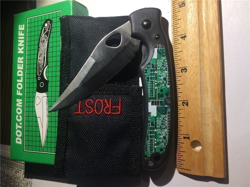 DOT.COM  Folding Pocket Knife with holster-img-0