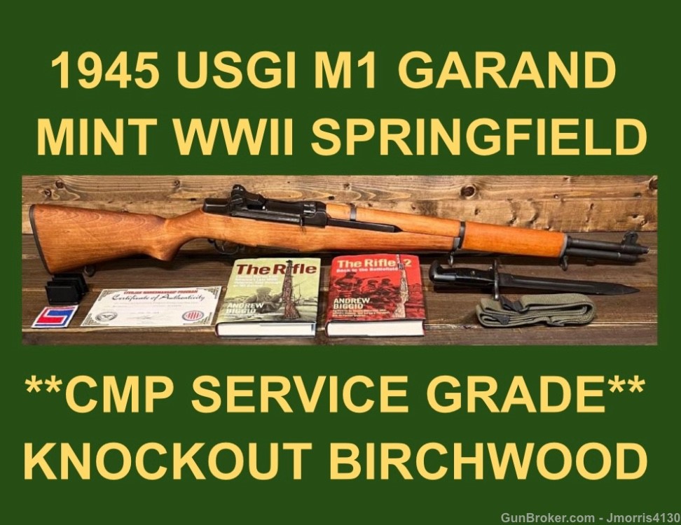 M1 GARAND CMP SERVICE GRADE 1945 SPRINGFIELD ARMORY GARAND WW2 WWII-img-0