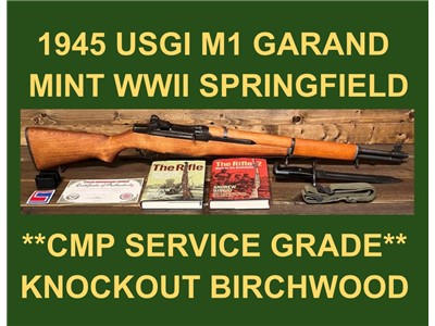 M1 GARAND CMP SERVICE GRADE 1945 SPRINGFIELD ARMORY GARAND WW2 WWII