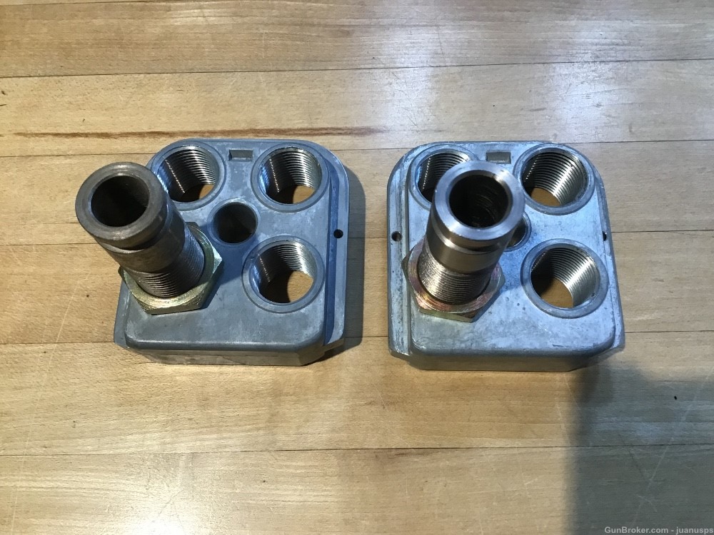 2 Dillon OEM Tool Heads with Powder Dies for Dillon RL 450 and RL 550 Press-img-0