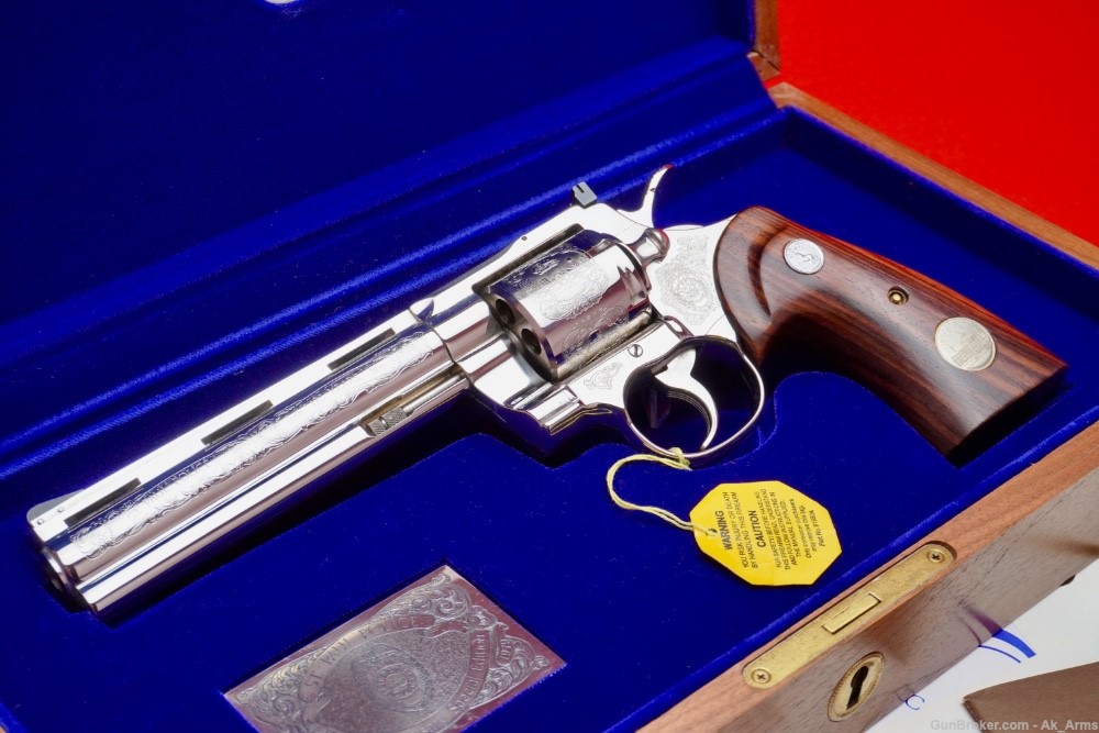 ULTRA RARE 1979 Colt Python 6" Nickel .357 Mag *FACTORY ENGRAVED SNAKE*-img-27