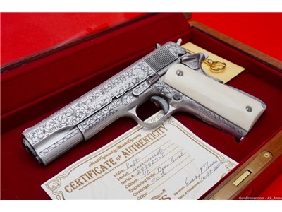 1962 Colt Government 1911 45 French Grey *FULL COVERAGE MASTER ENGRAVED* 