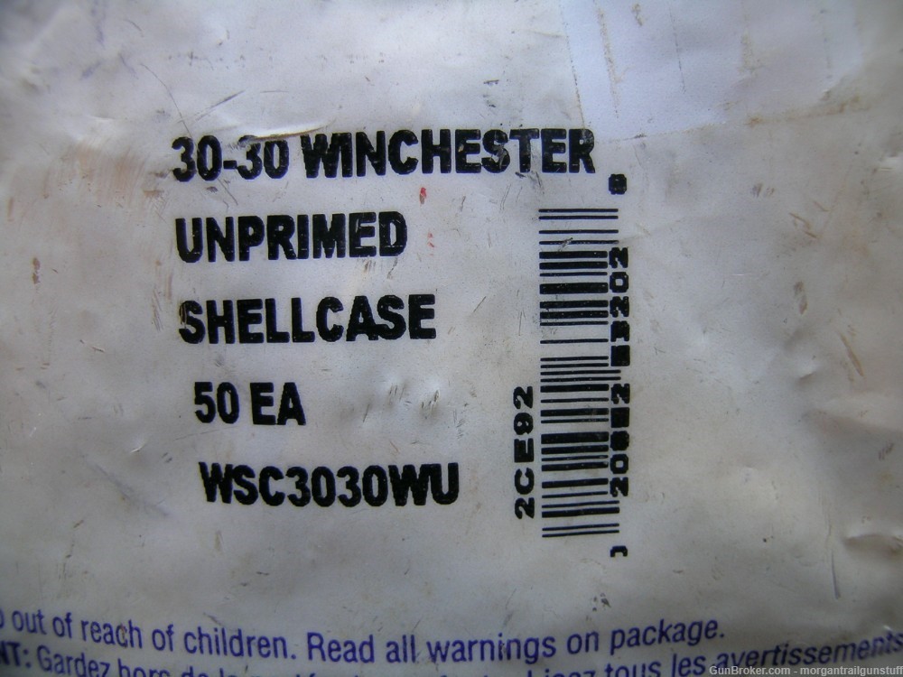 Winchester 30-30 Win New Unprimed Brass Cases Bag/50 PCS-img-1