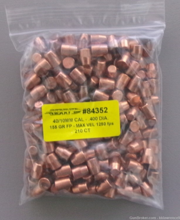 BERRY 84352 - 10MM CAL .400 DIA - 155 GR FLAT POINT - 210 CT-img-0