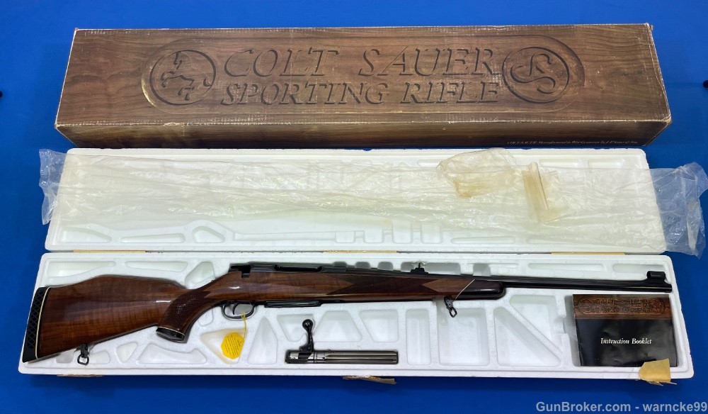 NIB Rare Colt Sauer Bolt Action Sporting Rifle, 375 H&H Magnum, West German-img-0