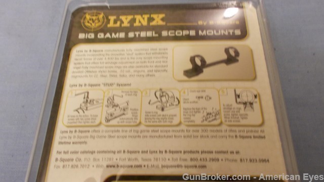 LYNX Scope Mount 2PC Anschutz 64/64M #1845 W/Rings-img-14