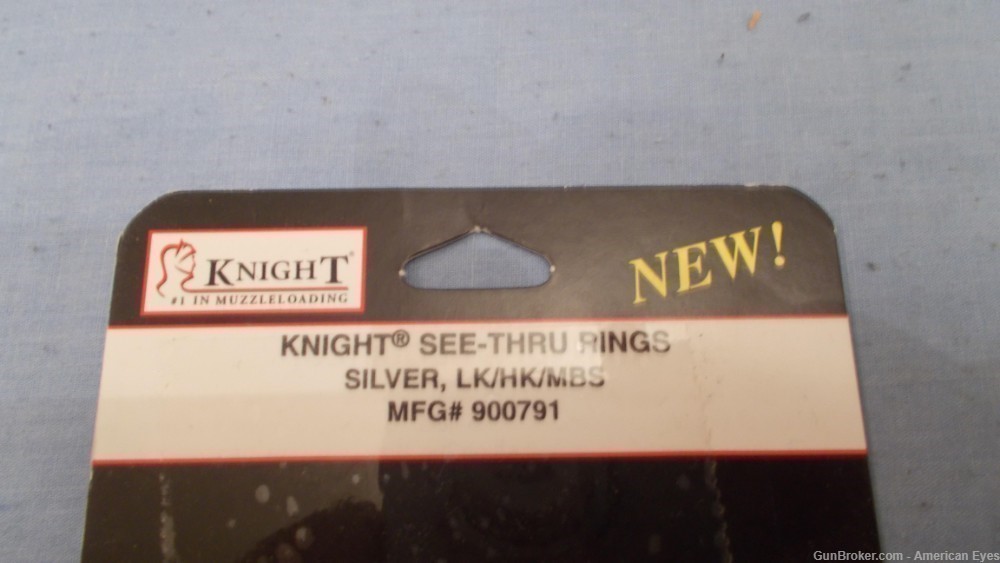 Knight Rings Silver See Thru LK/HK/MBS #900791 1" New Old Stock-img-10