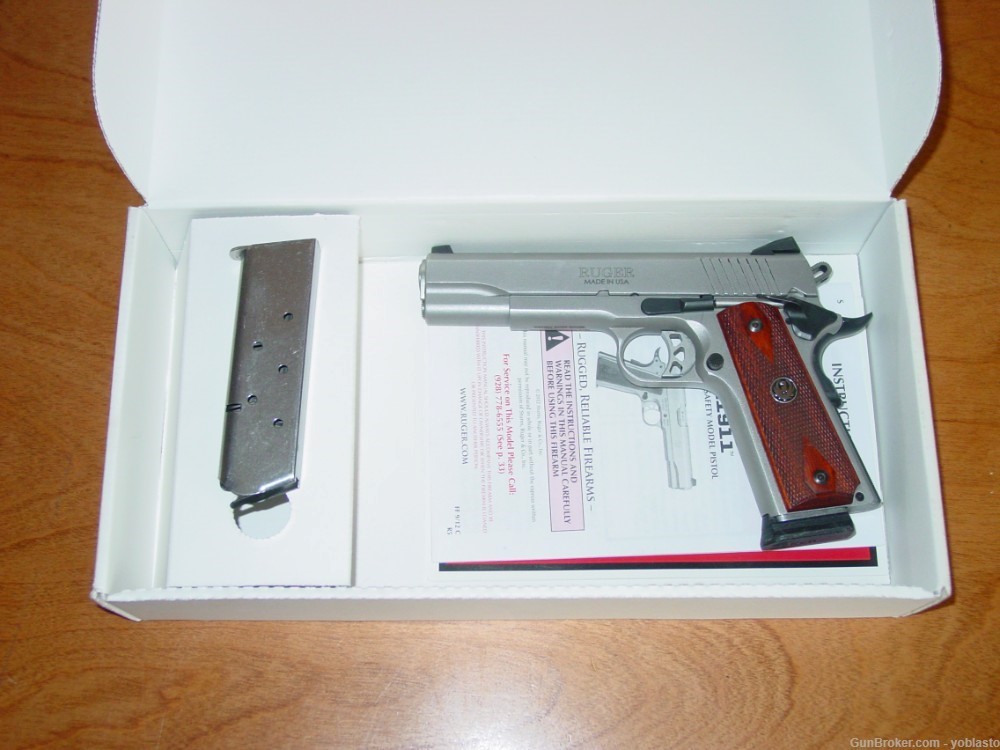 Ruger SR1911 45 Acp 5 Inch Low-Glare Stainless Special Pricing Available-img-0