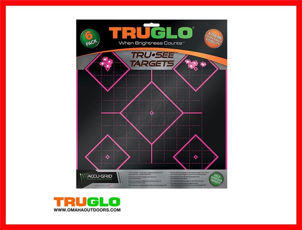 TRUGLO Tru-See Pink 5-Diamond Target TG14P6-img-0