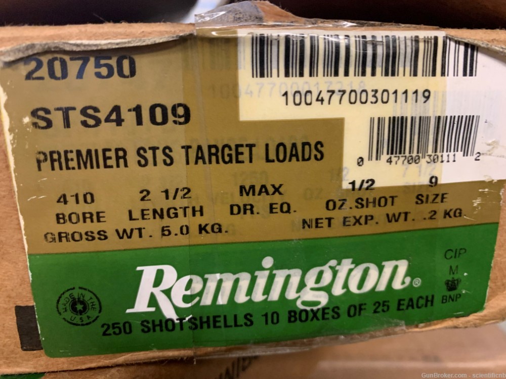 STS 410 Remington #9 100 shells 4 Boxes-img-1