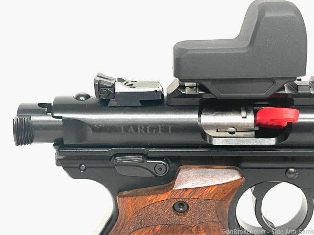 NIB Ruger MK IV “Target” Suppressed Pistol, Wood Grips, Optics & Sub-Ammo-img-4