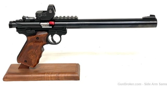 NIB Ruger MK IV “Target” Suppressed Pistol, Wood Grips, Optics & Sub-Ammo-img-1