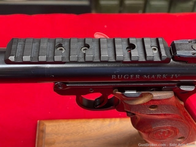 NIB Ruger MK IV “Target” Suppressed Pistol, Wood Grips, Optics & Sub-Ammo-img-7