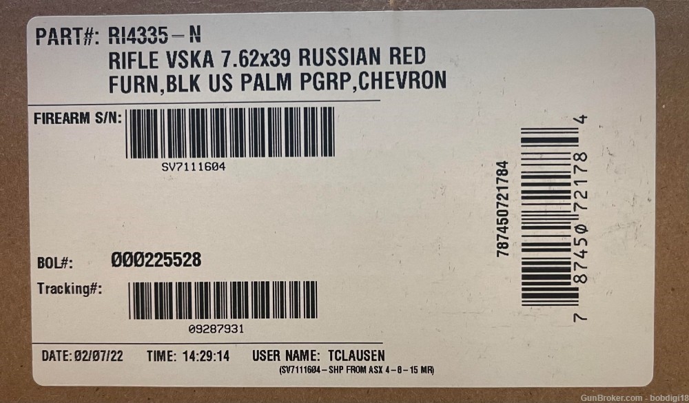 CENTURY VSKA RI4335-N RUSSIAN RED 7.62X39 16" 30RD NO CC FEES-img-3