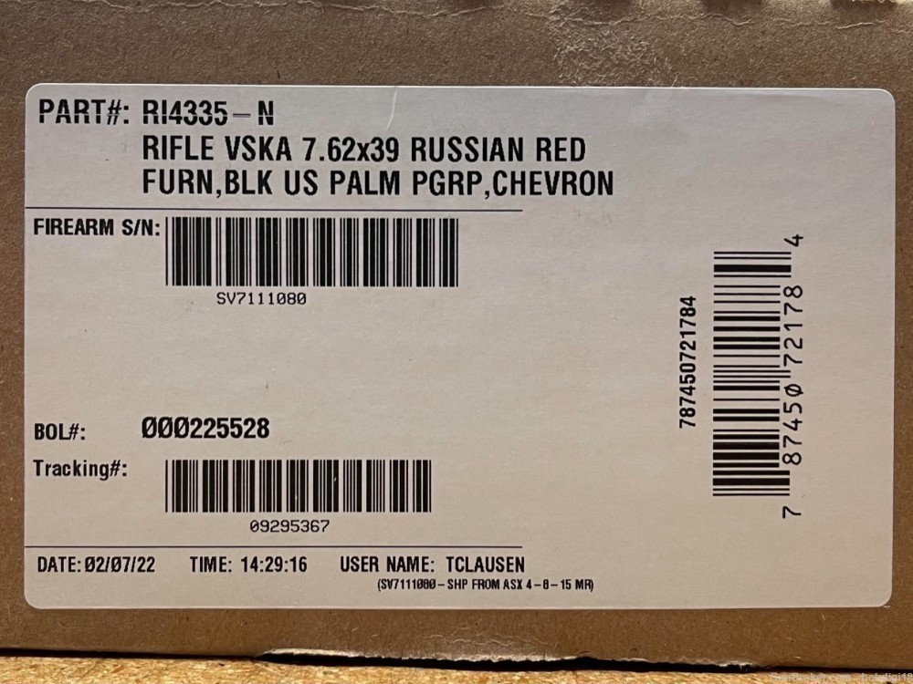 CENTURY VSKA RI4335-N RUSSIAN RED 7.62X39 16" 30RD NO CC FEES-img-2