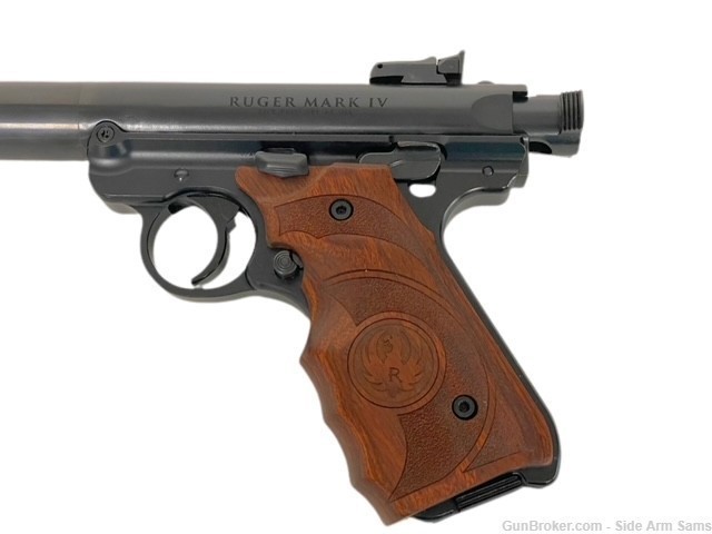 Ruger MK IV “Target Model” Integrally Suppressed Pistol w/Wood Grips & Ammo-img-5