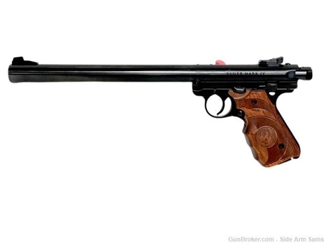 Ruger MK IV “Target Model” Integrally Suppressed Pistol w/Wood Grips & Ammo-img-0