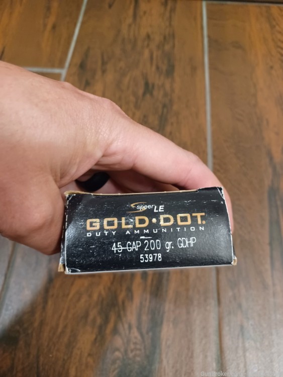 Speer Gold Dot 200gr 45GAP GDHP ammo-img-1